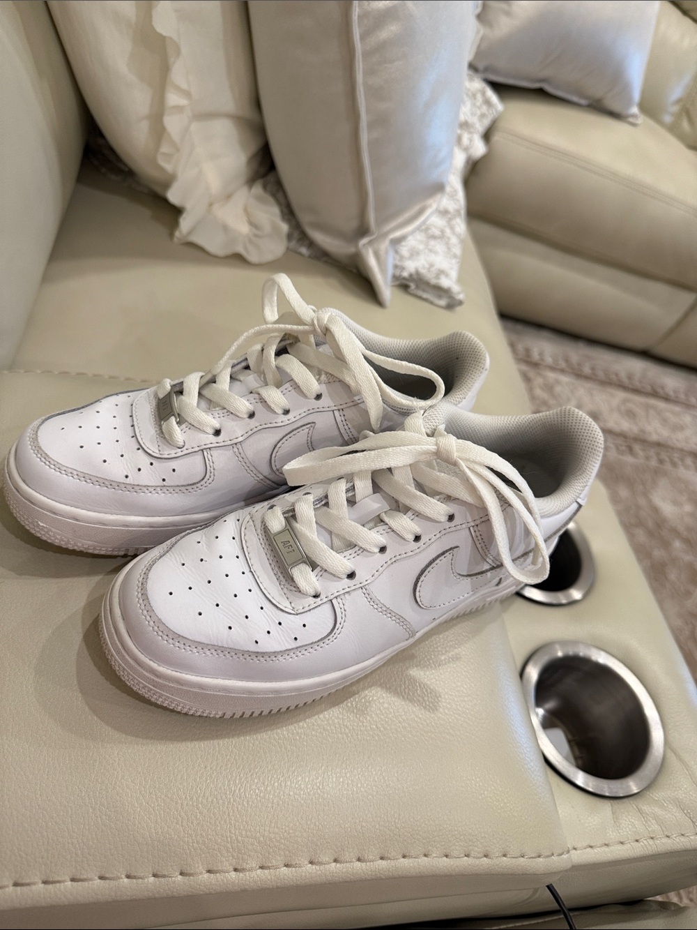 Nike White Low-Top Leather Sneakers